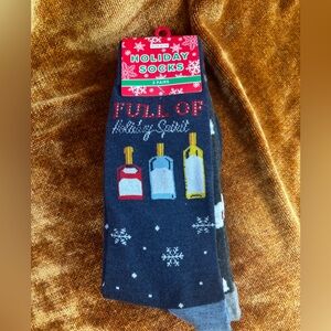 Holiday Spirit Socks with Festive Bottles